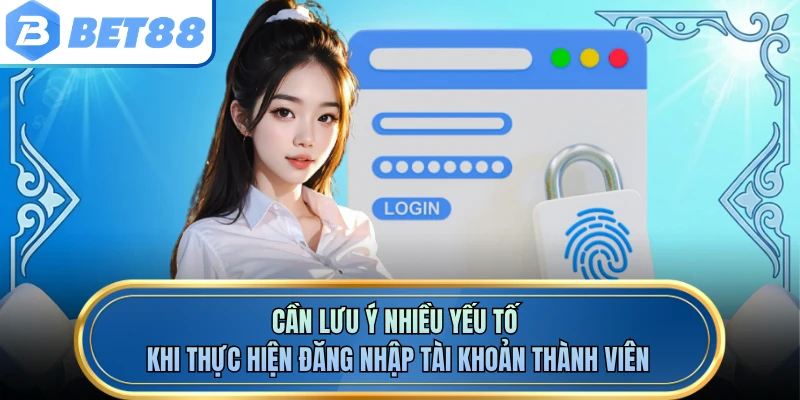 Cần lưu ý nhiều yếu tố khi thực hiện đăng nhập tài khoản thành viên